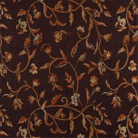 Designer Fabrics Designer Fabrics K0011B 54 in. Wide Brown; Gold; Persimmon And Ivory Embroidered; Floral Brocade; Upholstery And Window Treatments Fabric K0011B